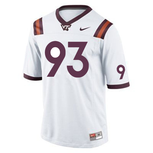 Men #93 Brian Johnson Virginia Tech Hokies College Football Jerseys Sale-Maroon